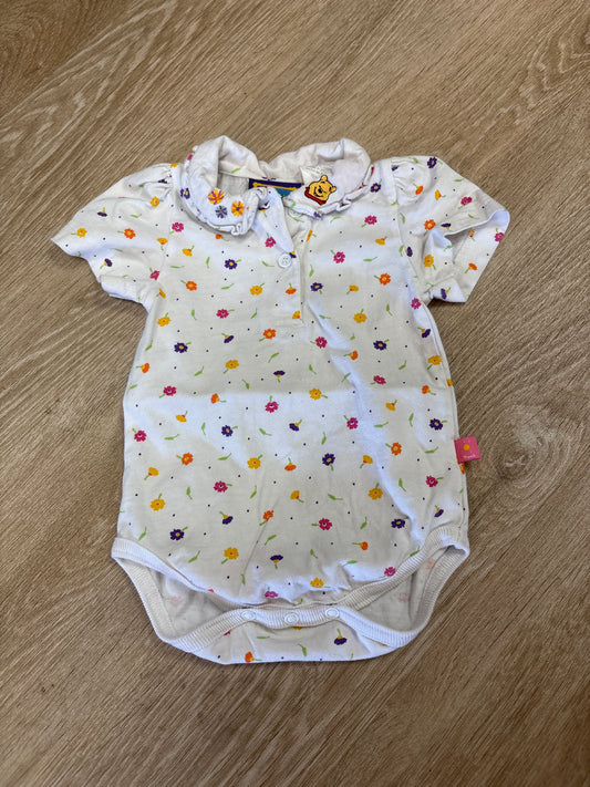12m Vintage Winnie The Pooh Floral Onesie