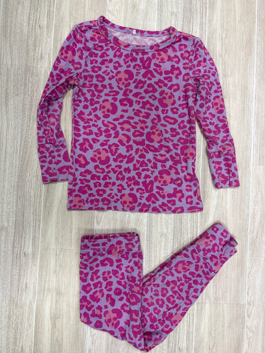 18-24m Posh Peanut Purple/Pink Cheetag Hidden Skull 2 Piece Lounge Set