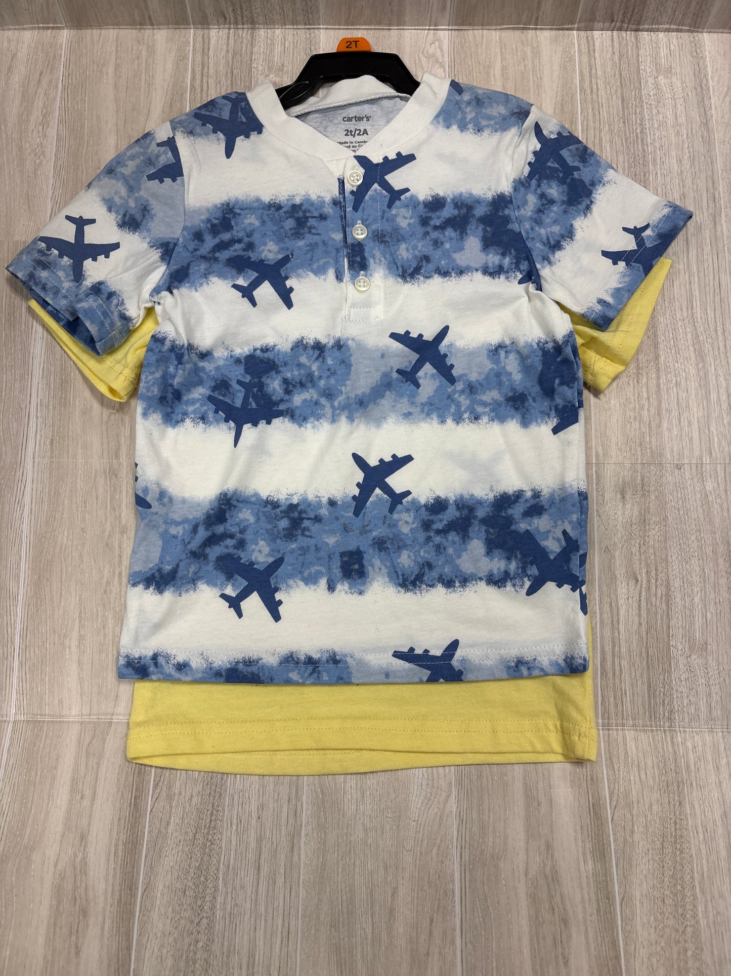 NWT 4T Airplane 2 Piece Shirt Set