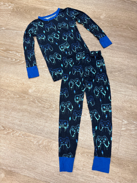4T Birdie Bean Black/Blue Controller Pajama Set