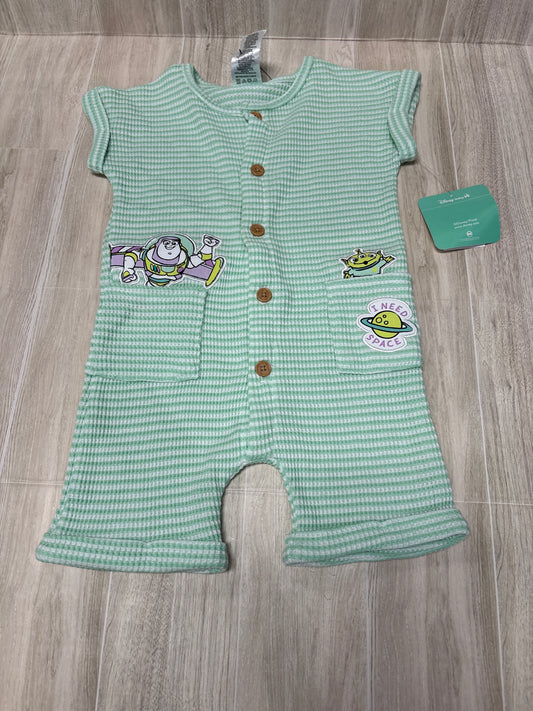 NWT 18m Waffle Knit Buzz Lightyear Button Romper
