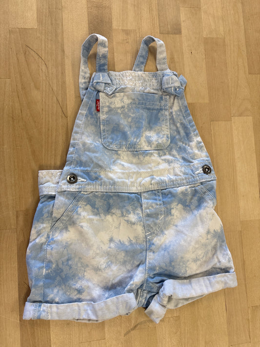 2T Levis Sky Blue Tye Dyed Overalls