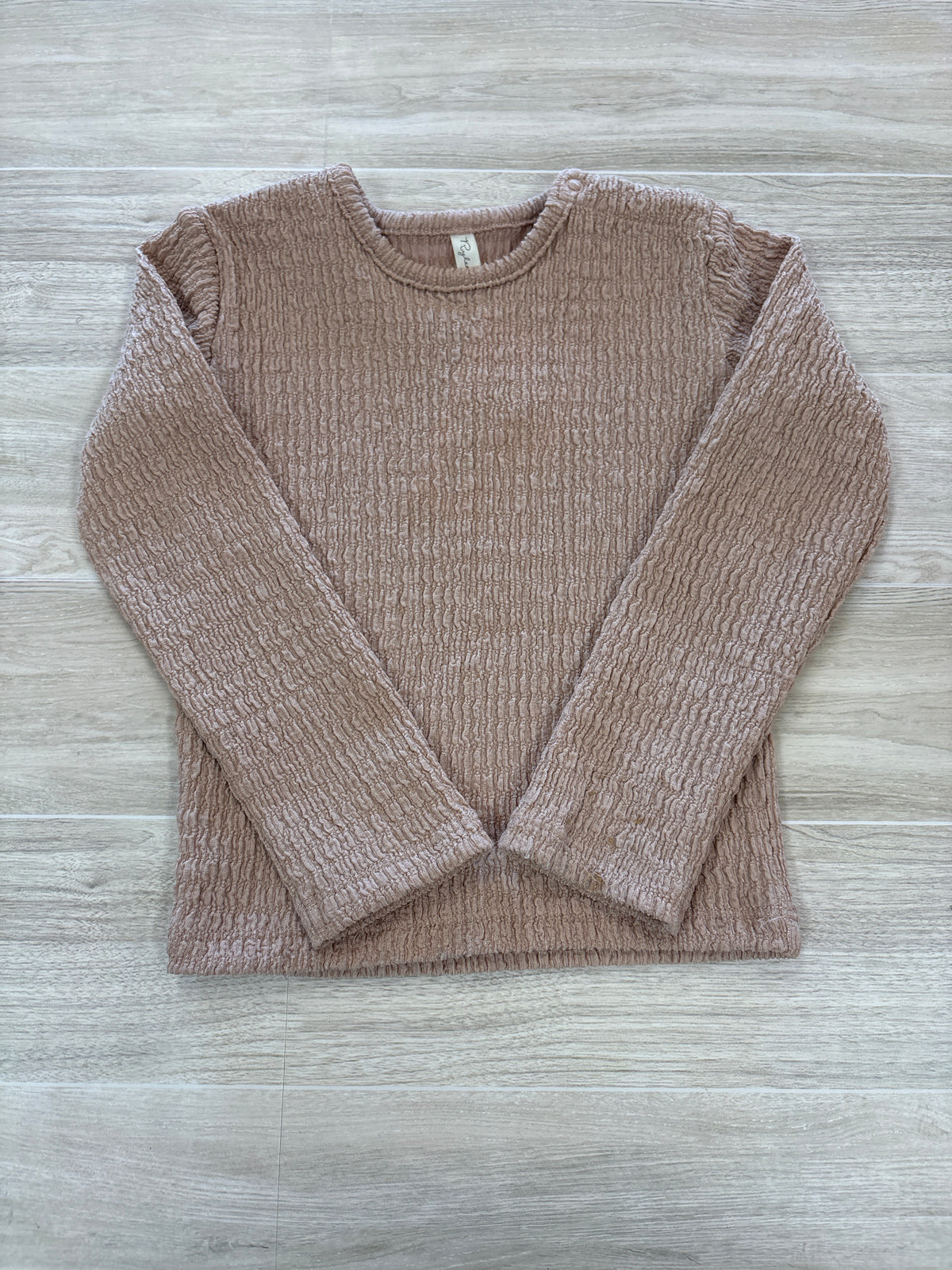18-24m Rylee + Cru Light Pink Textured Long Sleeve