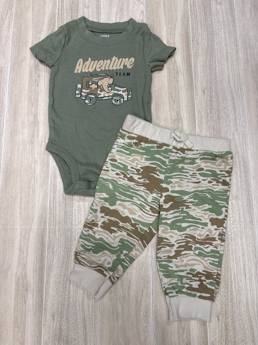 6m Adventure Team Green Camo 2 Piece Set