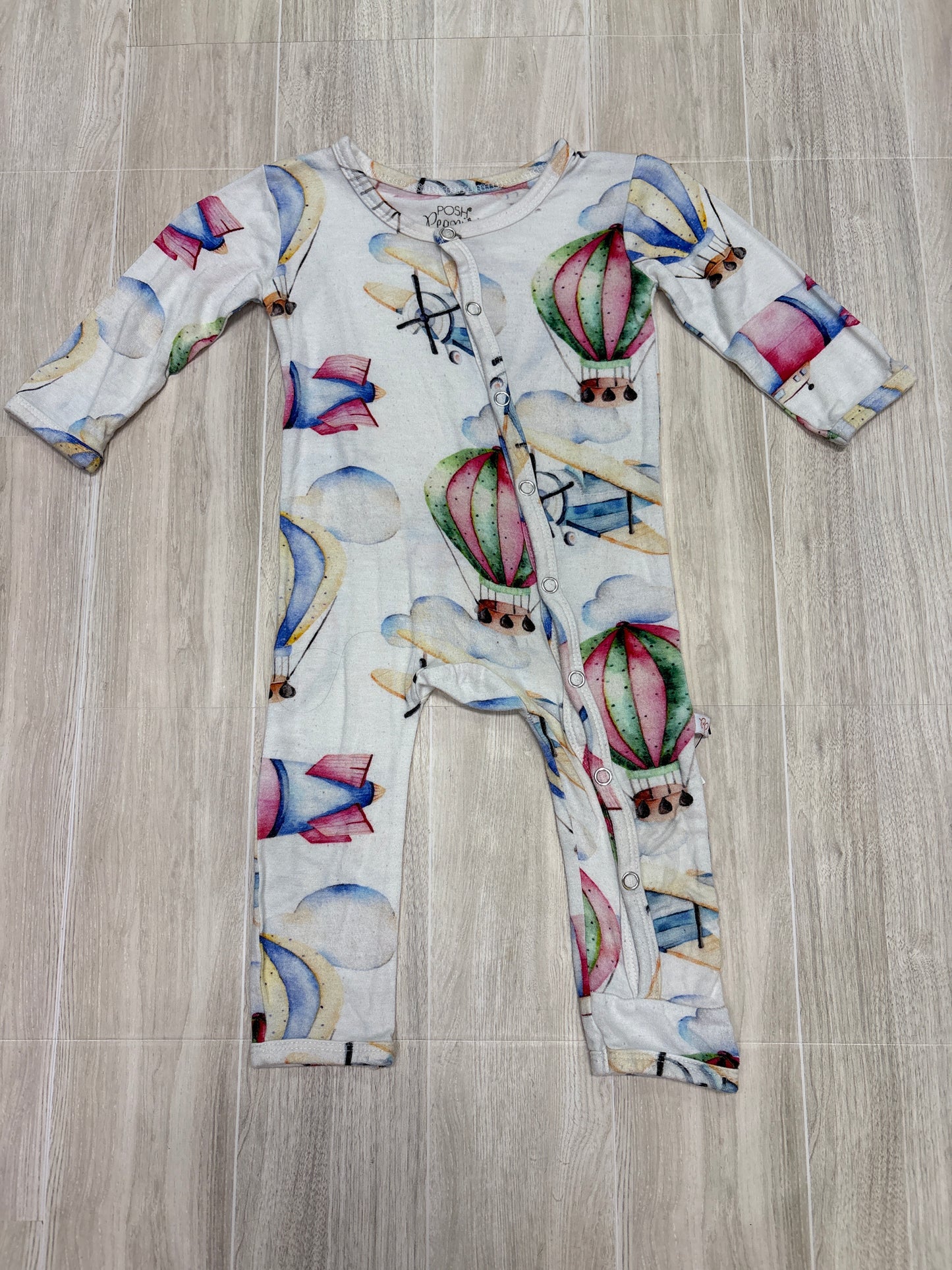 3-6m Posh Peanut VINTAGE Hot Air Balloon Jumper
