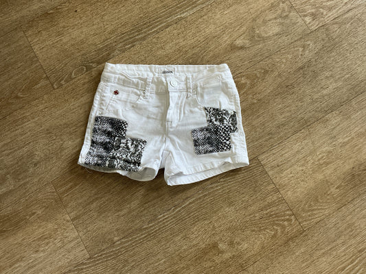 10 Hudson White Patched Shorts