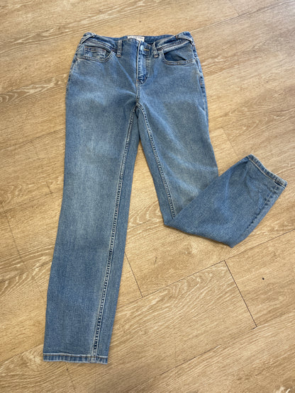 Womens 28 Free People Tapered Straight Denim Pant