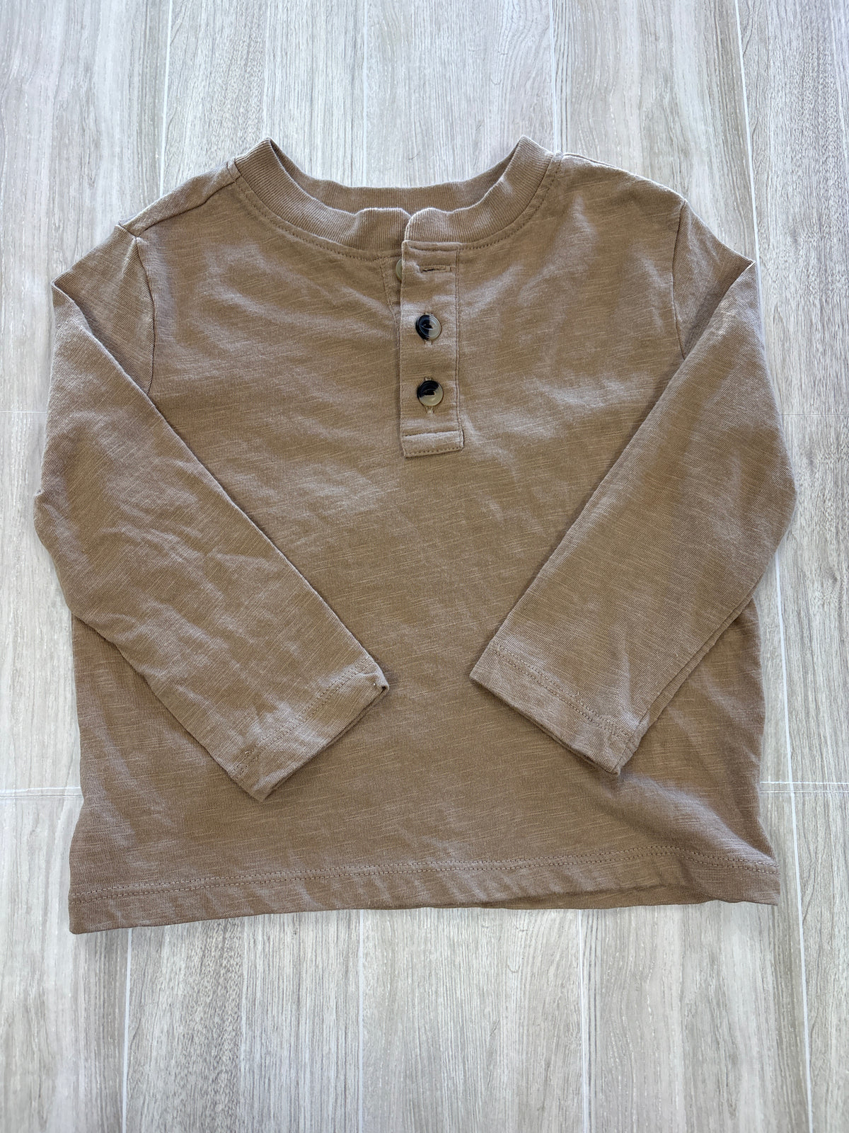 18-24m Brown Button Long Sleeve