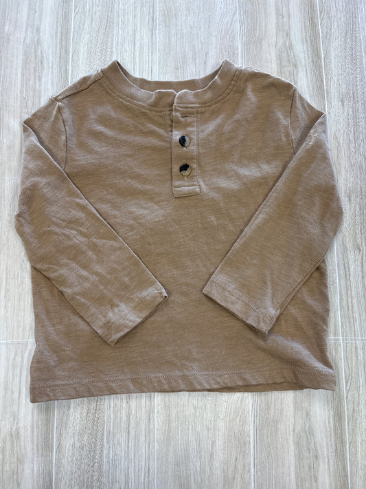 18-24m Brown Button Long Sleeve