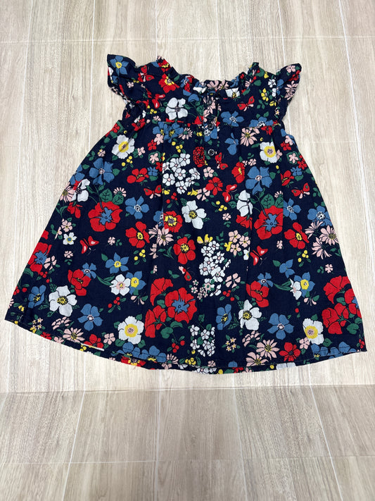 12-18m Baby Gap Navy Multi Floral Button Dress