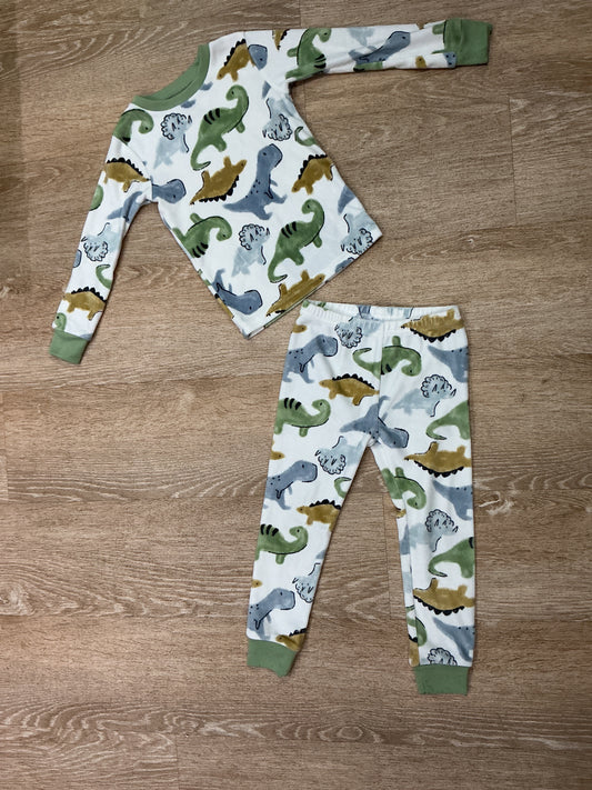 3T Dino Velour Pajama Lounge Set