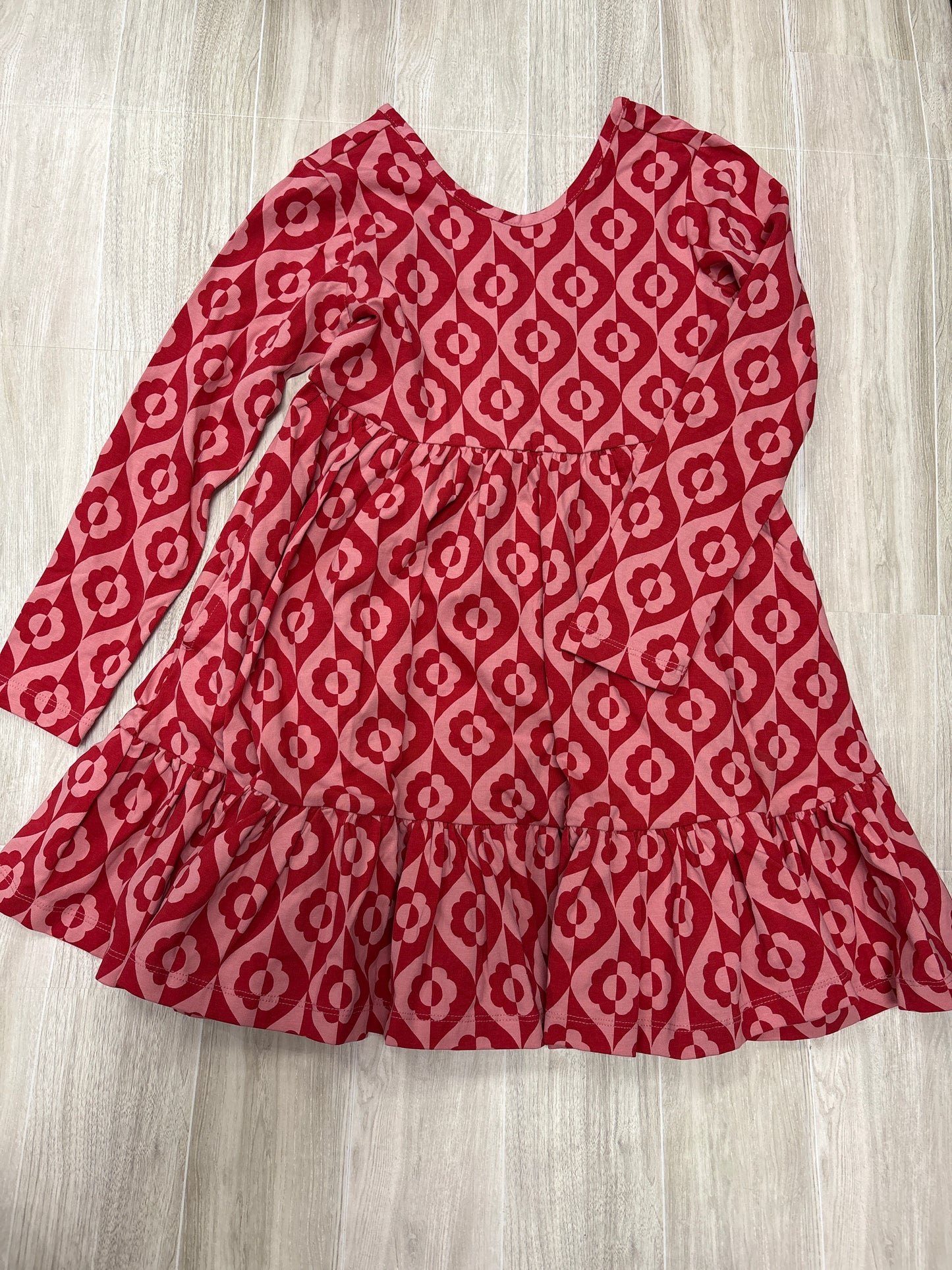 5T Hanna Andersson Red/Pink Long Sleeve Twirl Dress