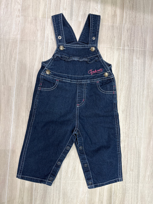 12m Carhartt Dark Wash Overalls
