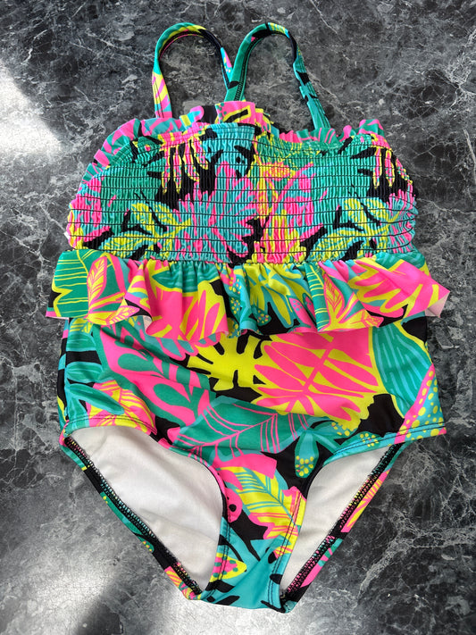 4T Neon Leaf Swim Suit