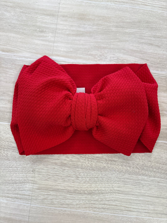Stretchy Red Bow Headwrap