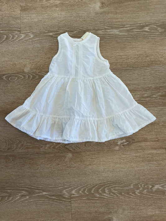 Vintage 6m Laura Ashley White Ruffled Dress