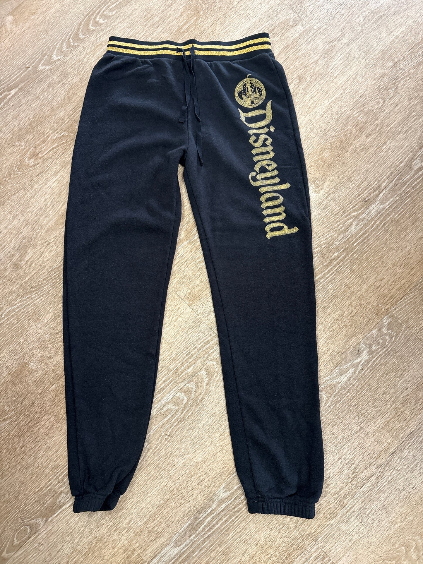 Womens Small Black Disney Graphic Joggers