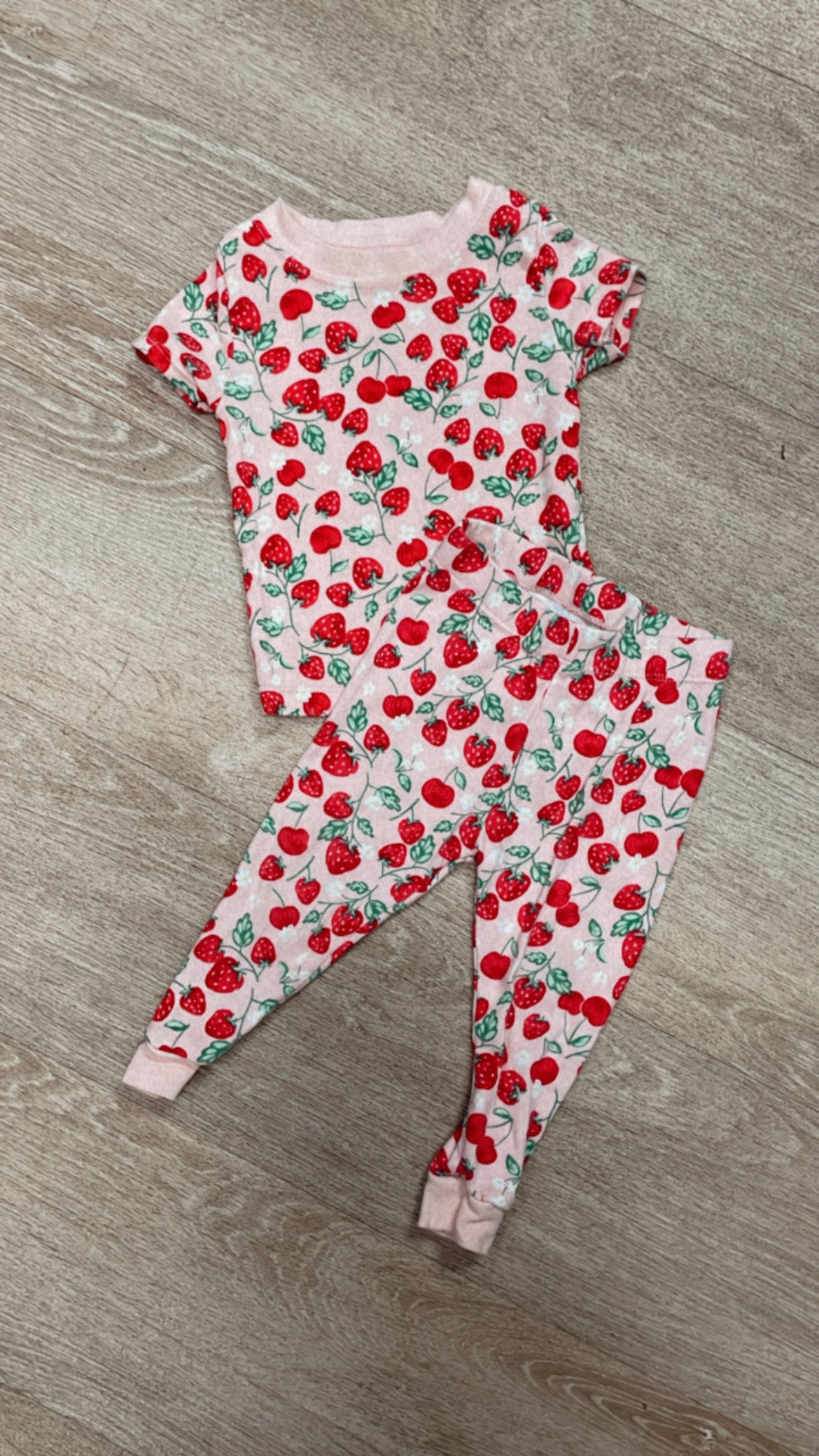 12m 2 Piece Strawberry Pajama Set