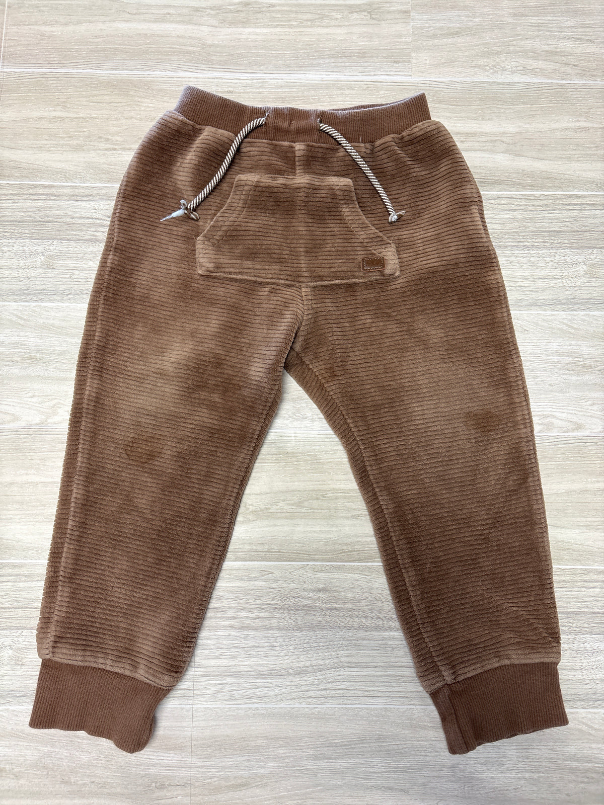 18m Mayoral Brown Ribbed Velour Pocket Harem Pants