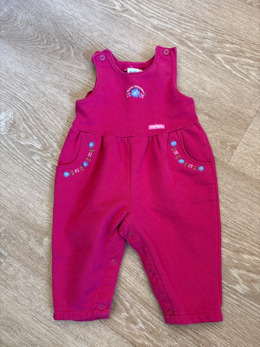 6-9m VINTAGE Baby Bgosh Pink Stitched Floral Jumper
