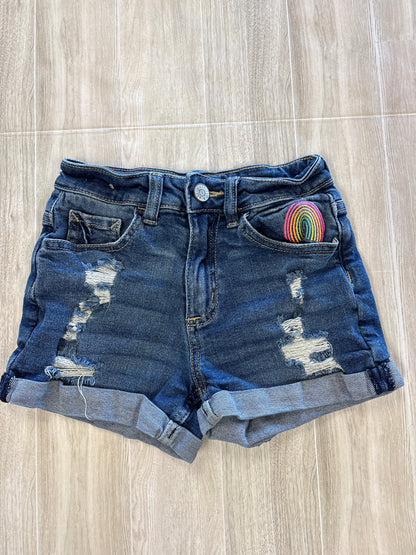 10 Rainbow Pocket Distressed Shorts