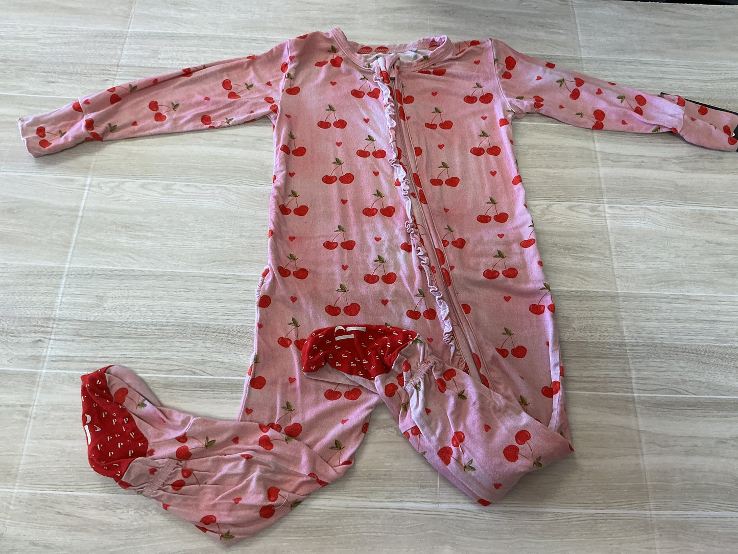18-24m Posh Peanut Cherry Pajama Romper