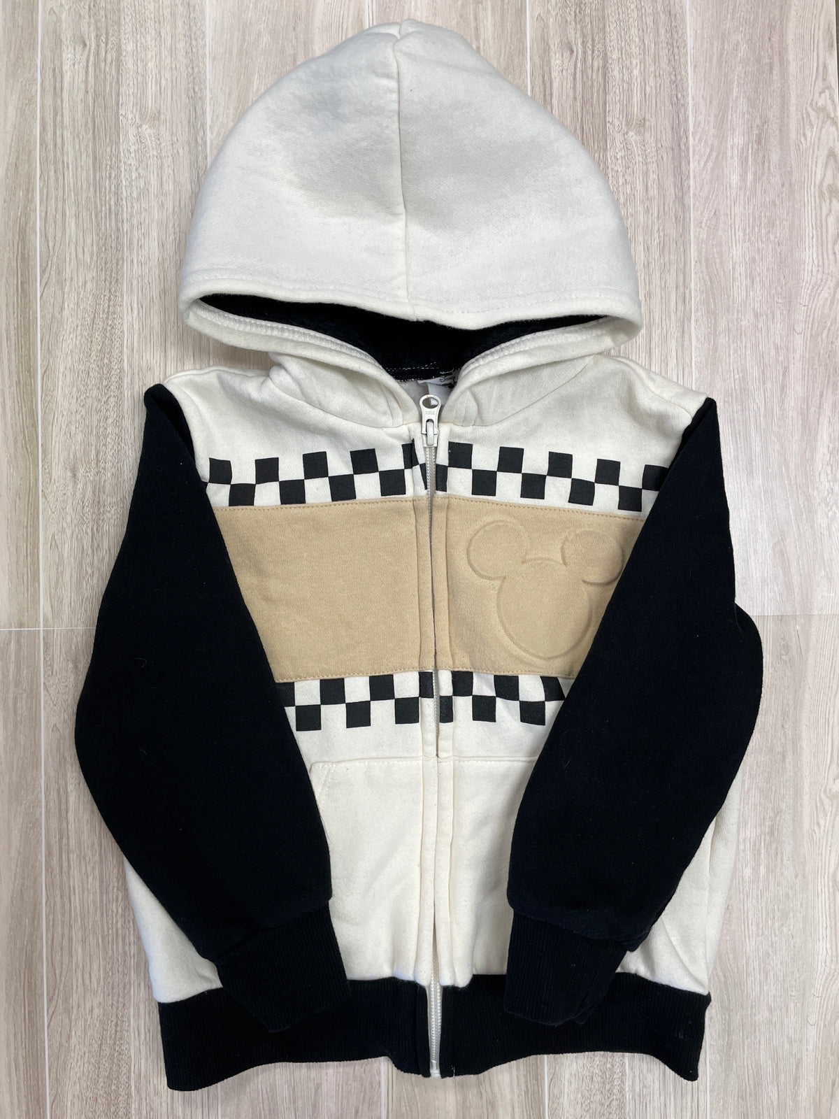 4T Cream/Black Mickey Checkered 2 Piece Set