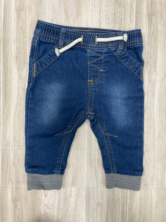 3-6m Soft Denim Jogger Pants