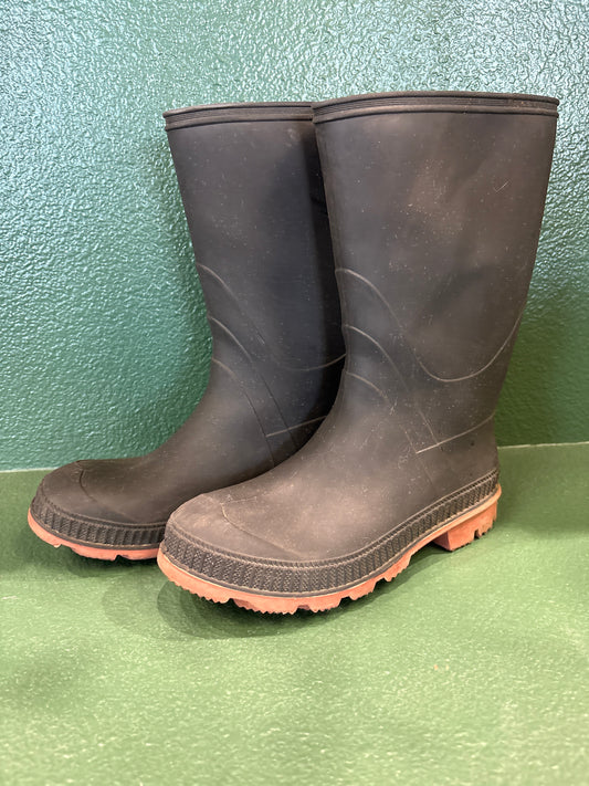 2Y Black/Orange Rain Boot