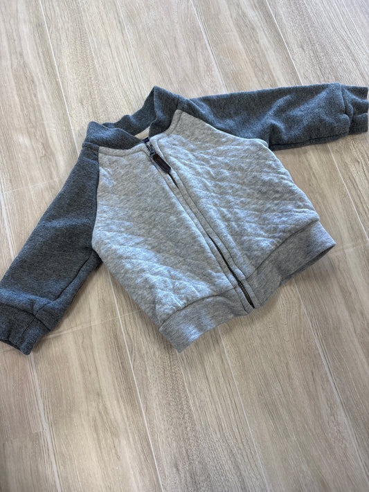 3-6m Janie + Jack Grey Quilted Jacket