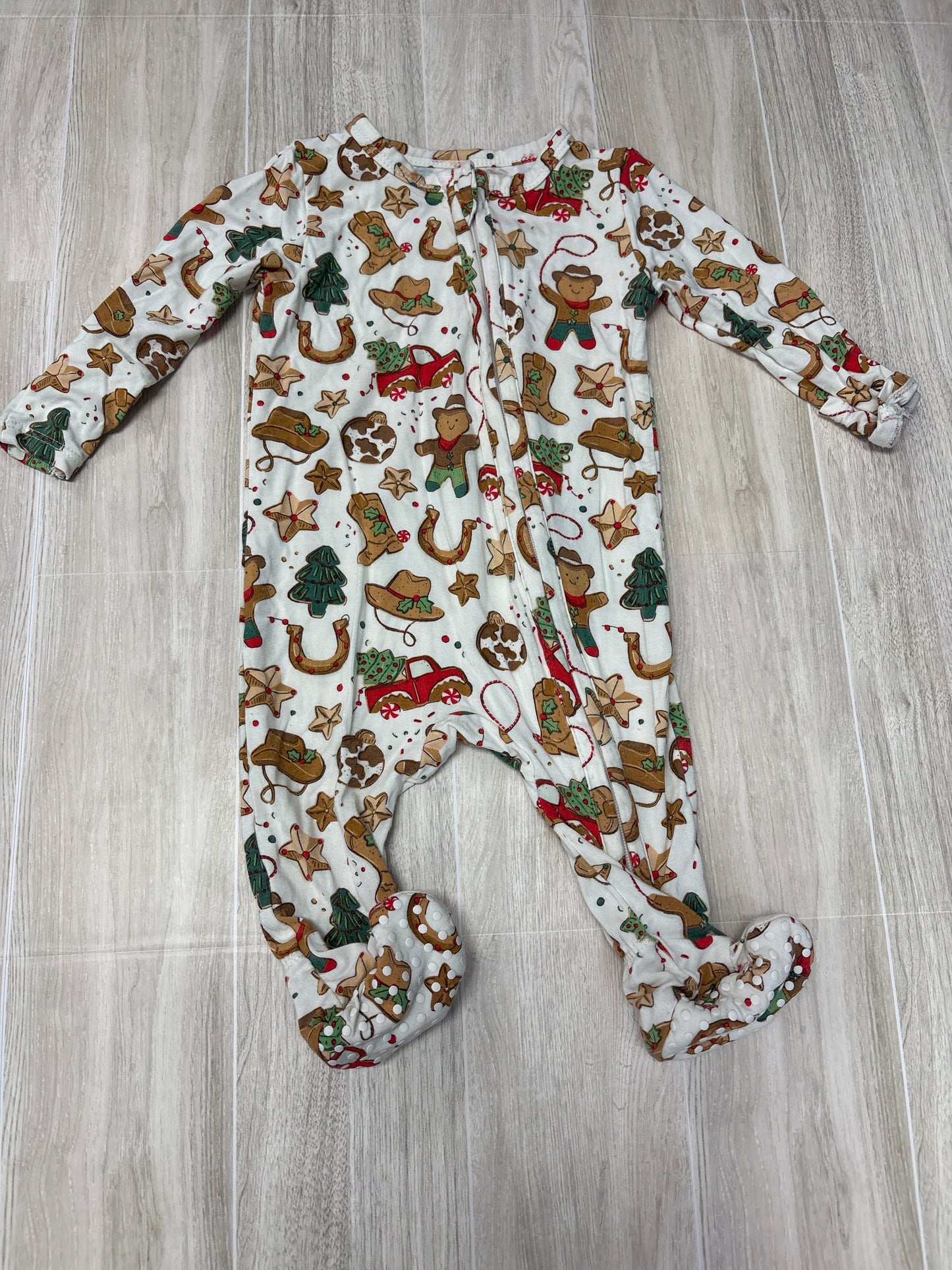 0-3m Angel Dear Rodeo Gingerbread Pajama Romper