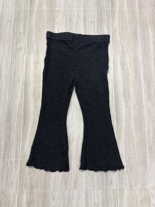 12-18m Little Sleepies Heathered Charcoal Waffle Knit Flare Pants