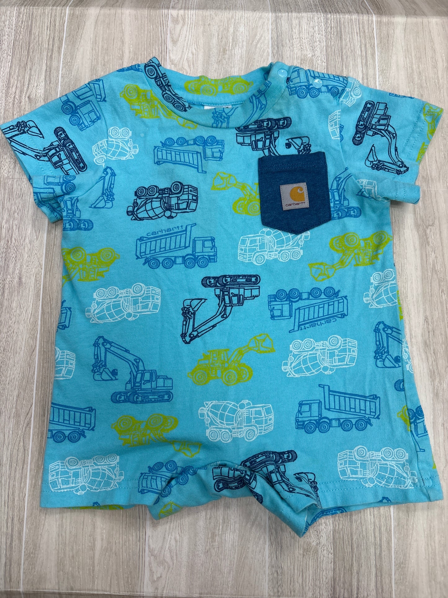 6m Blue Carhartt Tractor Romper