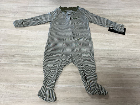 3m Nike Green Striped Pajama Romper