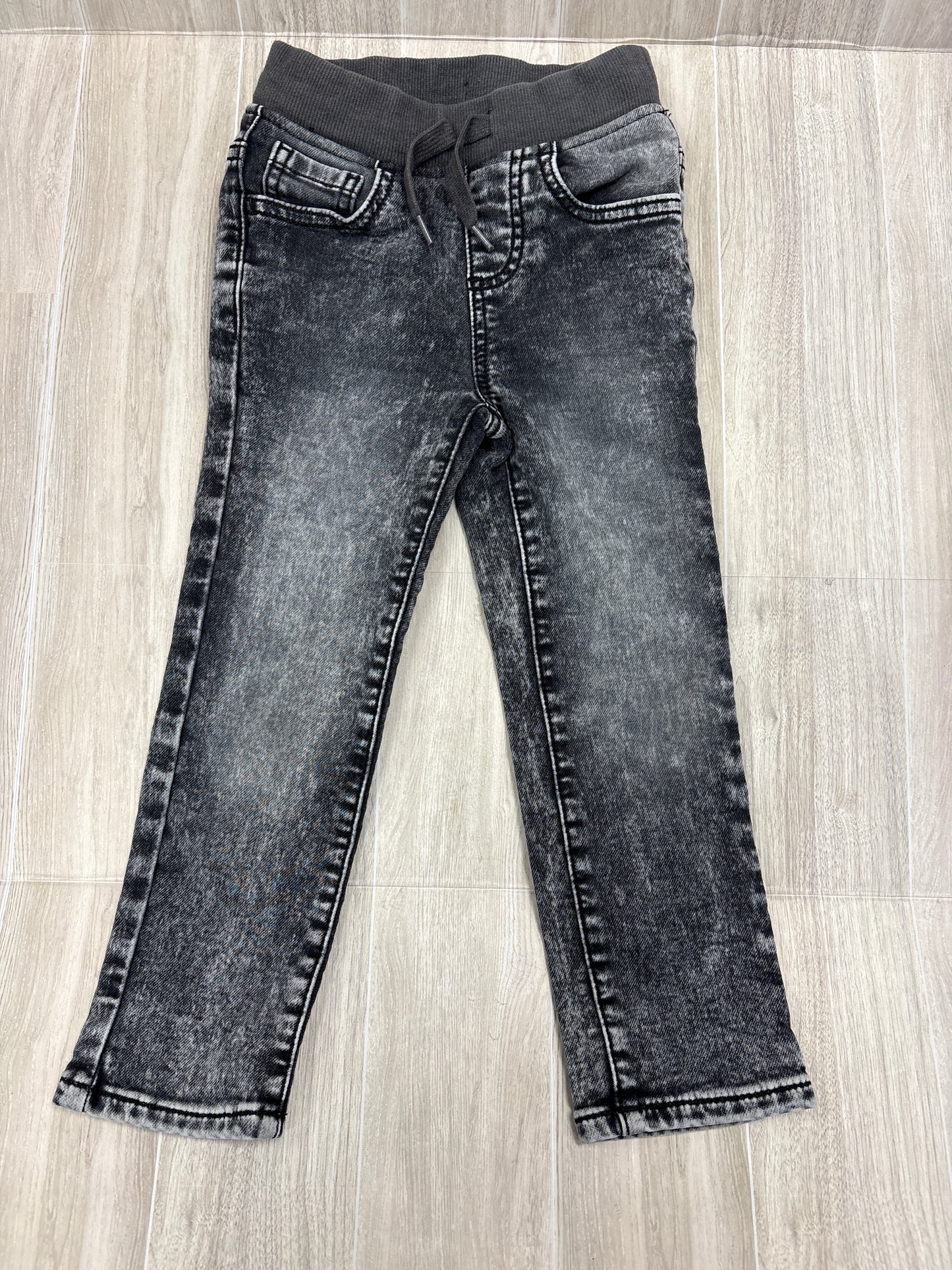 4T Black Acid Wash Pull On Skinny Denim