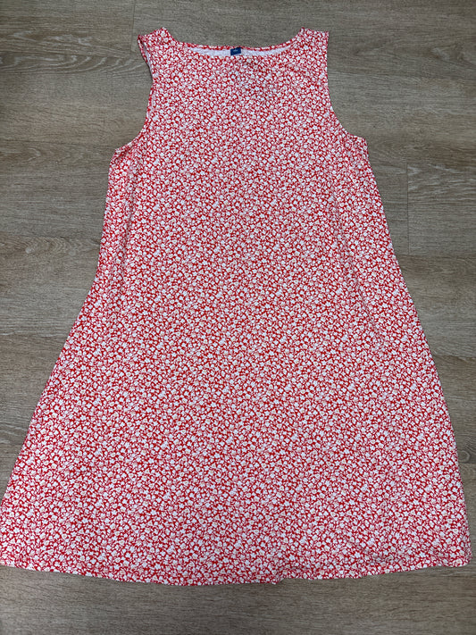 Womens Large Orange Floral Tank Dress