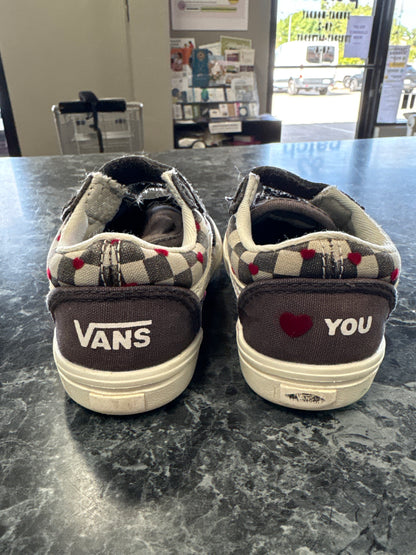 6.5c Vans Grey Checkered with Hearts
