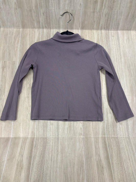 5/6 Lavender Ribbed Mock Neck Long Sleeve