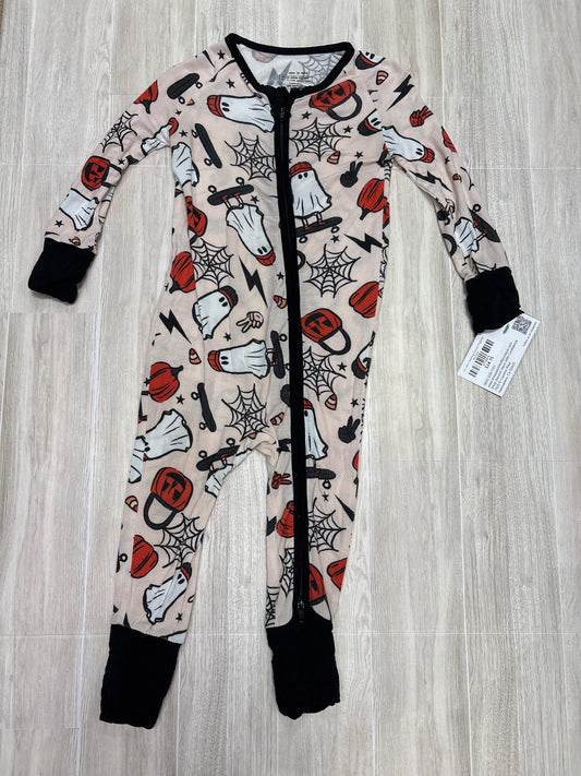12-18m Skating Ghosts Pajama Romper