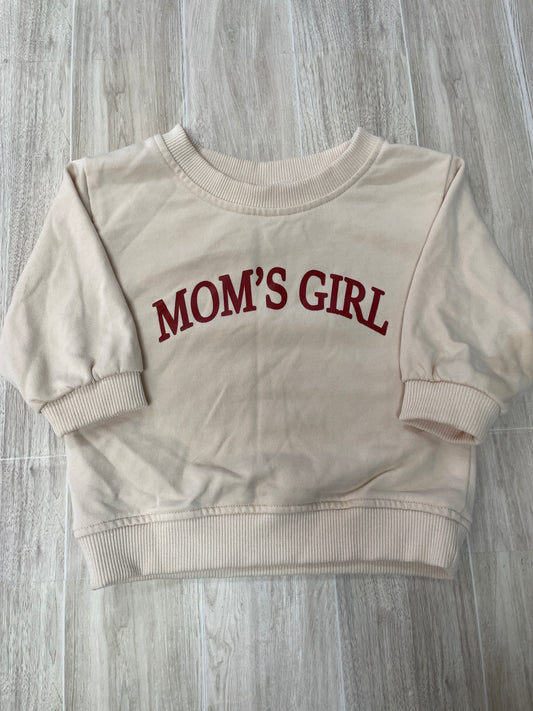 12-18m Cream Moms Girl Crewneck - Blemished