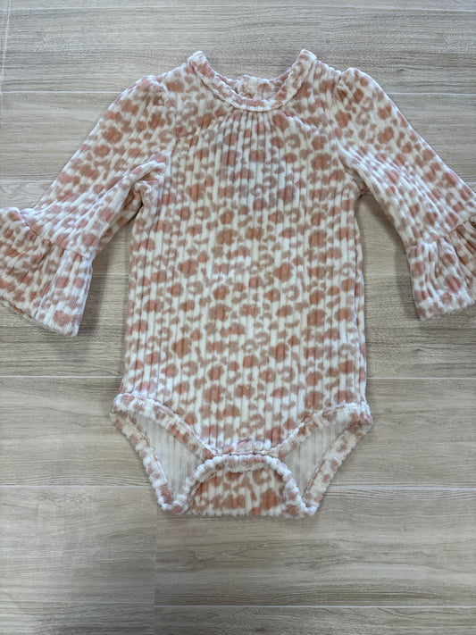 18m Rachel Zoe Pink Leopard Flare Sleeve Onesie