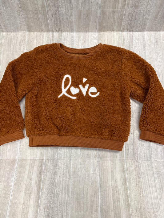6 Rust Fuzzy Love Crewneck