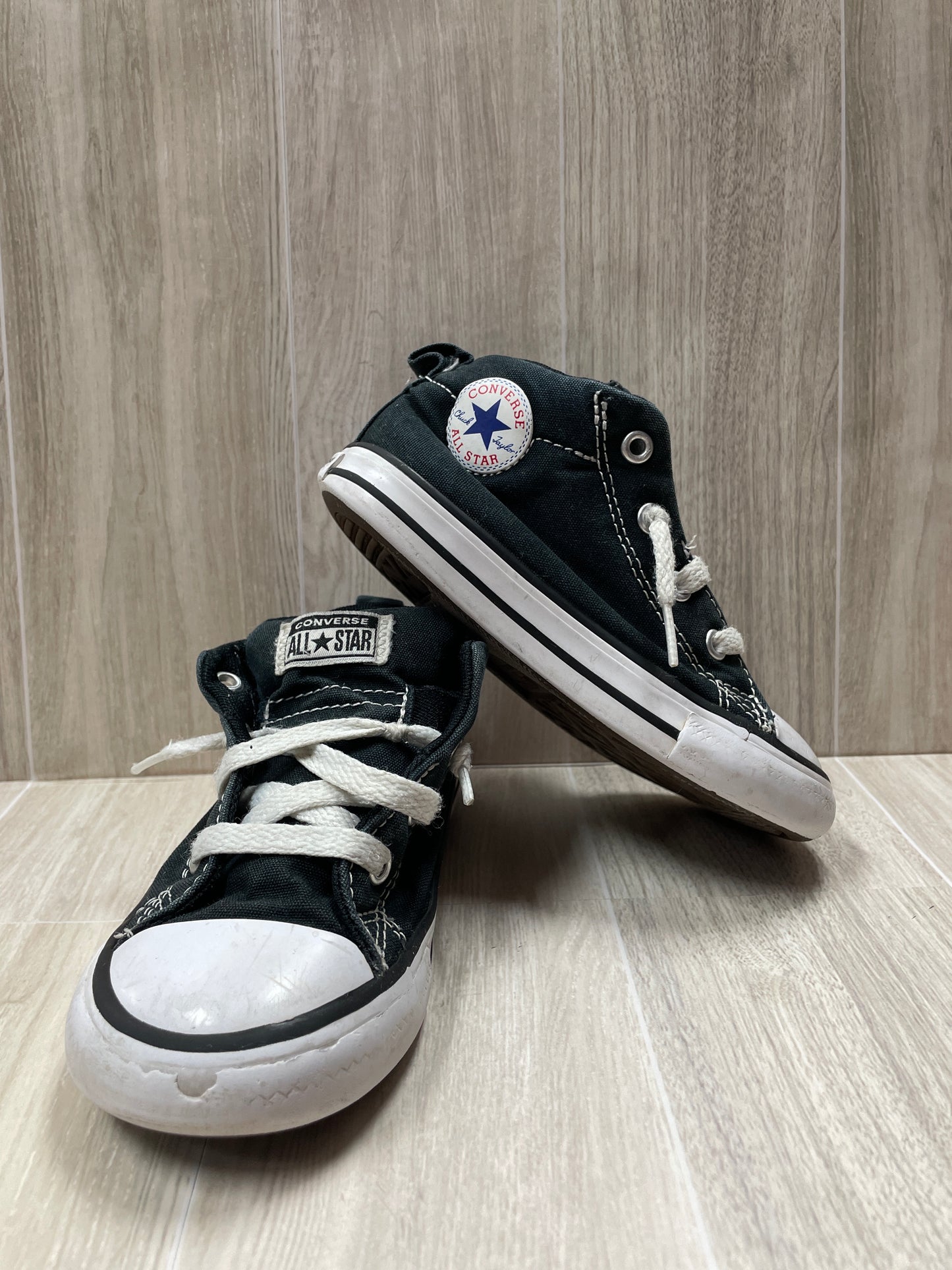 8c Black High Top Slip On Converse