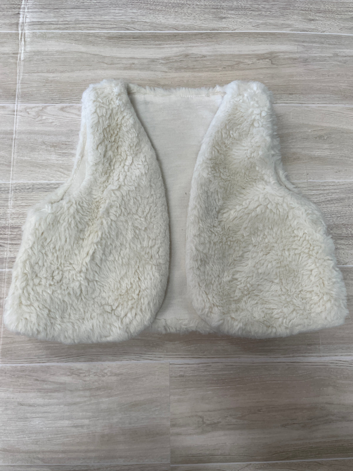 2T Cream Fur Vest