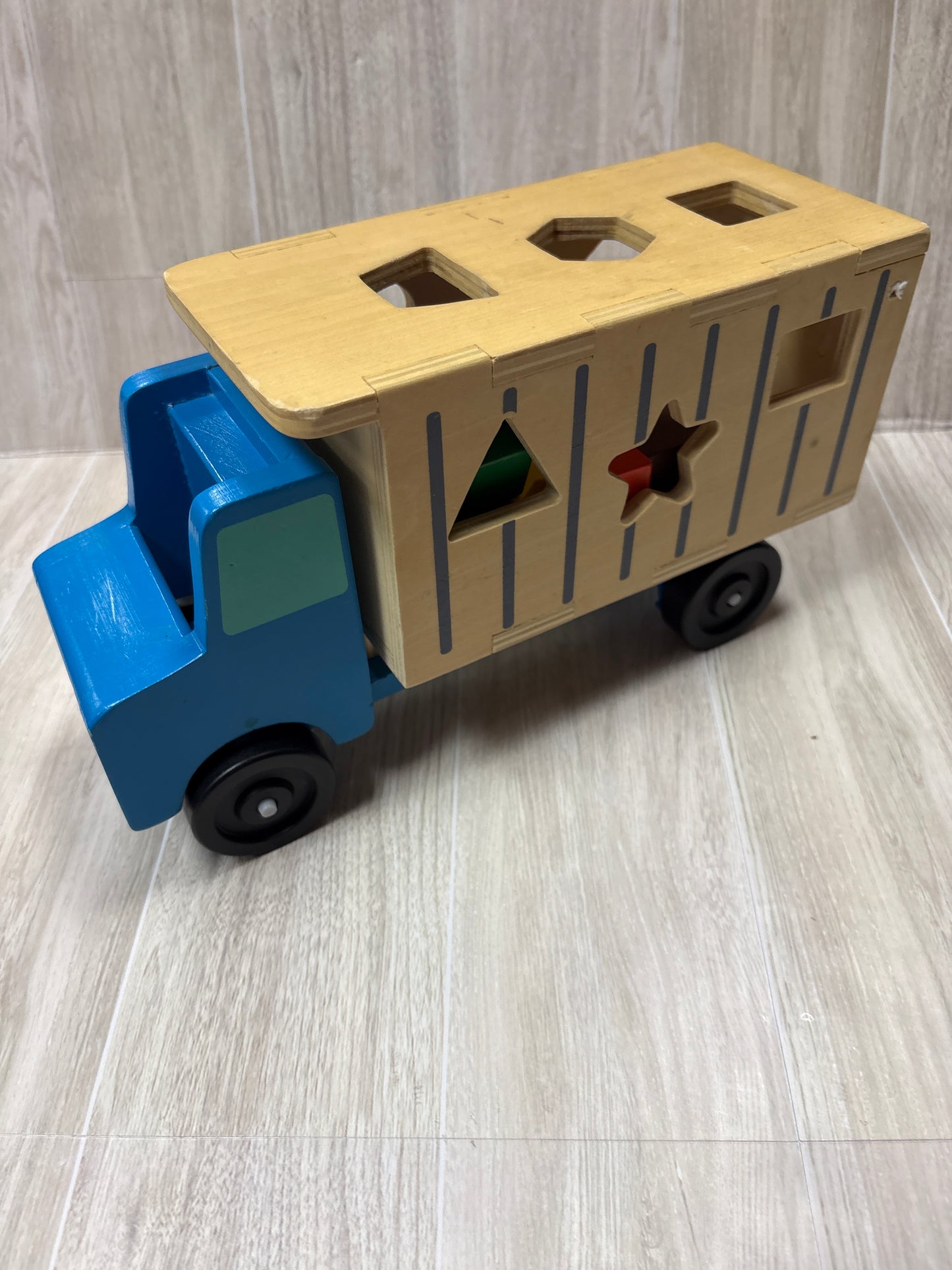 Toy - Wooden Truck Shape Sorter