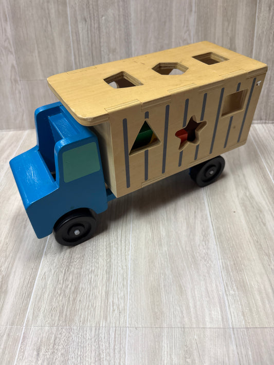 Toy - Wooden Truck Shape Sorter