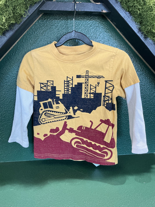 3T Tractor Waffle Long Sleeve