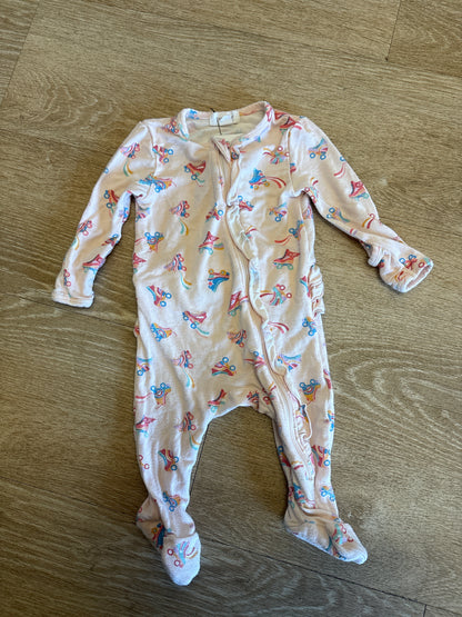 0-3m Angel Dear Retro Roller Skates Pajama