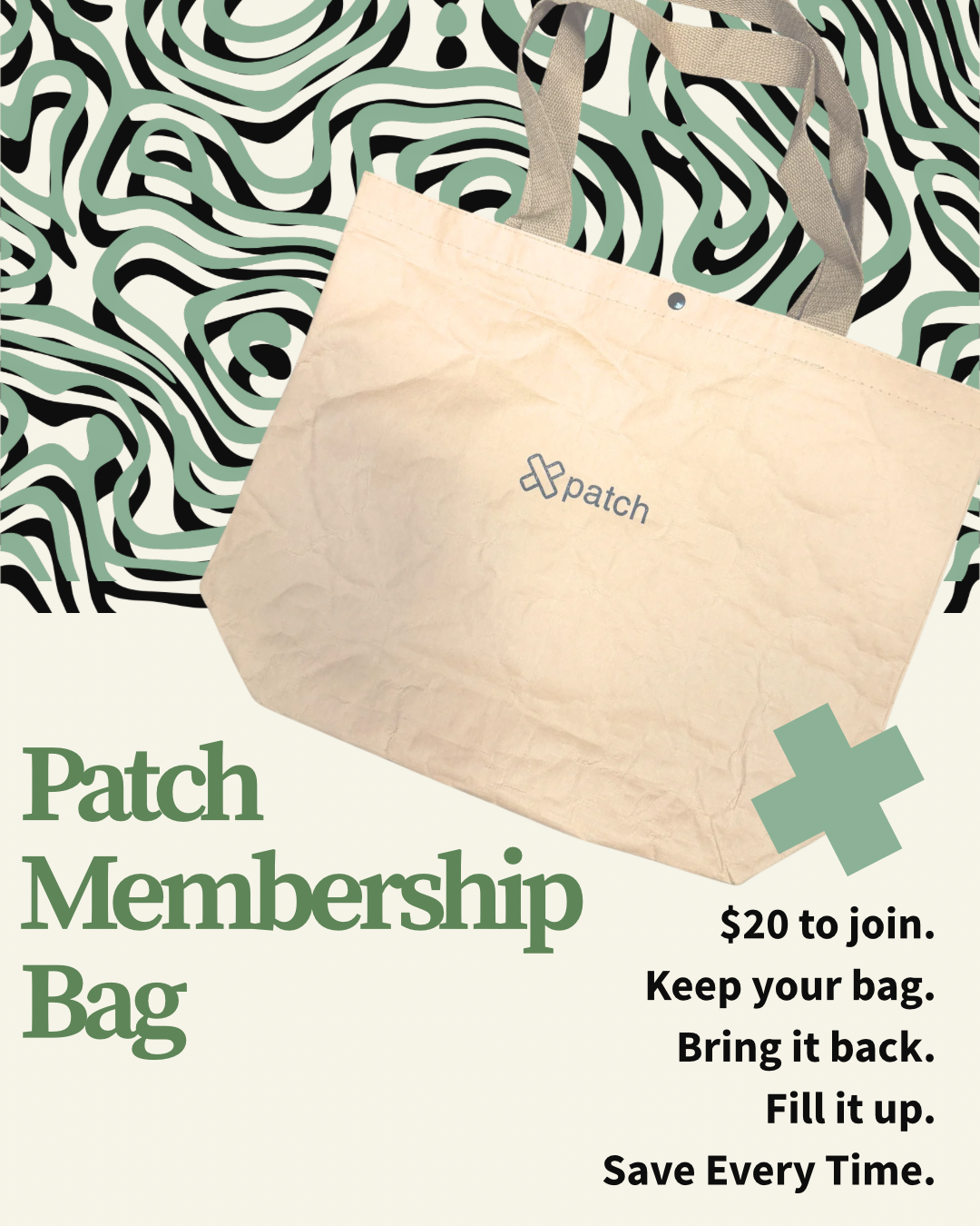 Patch Branded Tote Bag
