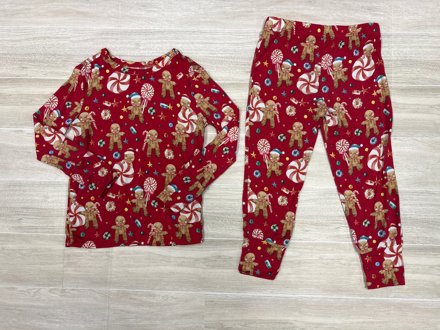 2T Posh Peanut Gingerbread Christmas 2 Piece Pajama Set